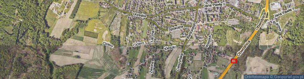 Zdjęcie satelitarne Łączna ul.